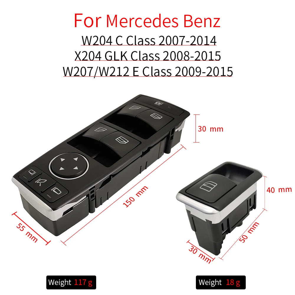 For Benz W204 W212 W207 X204 Car Electric Power Master Window Switch Replacement For MercedesC E GLK Class C200 E300 2049055402