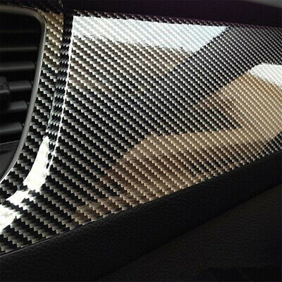 6D Gloss Carbon Fiber Vinyl Wrap Film Air Release Waterproof Sunscreen Fit For Car Motorcycle Laptop Phone Cover DIY